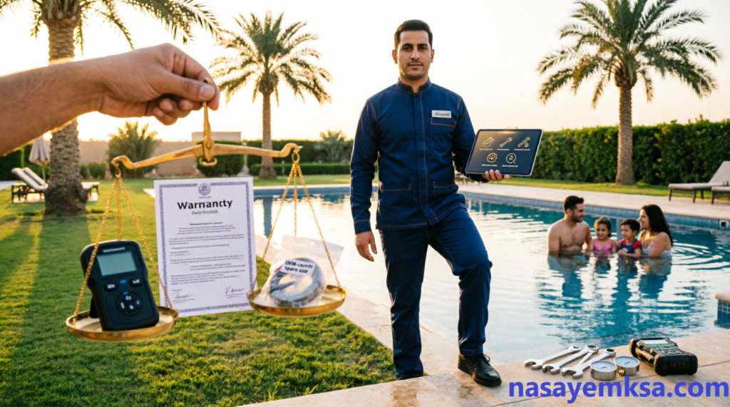 أفضل شركة صيانة مسابح بالرياض - نسايم: اختيار ذكي يعتمد على خبرة معتمدة وضمان مكتوب